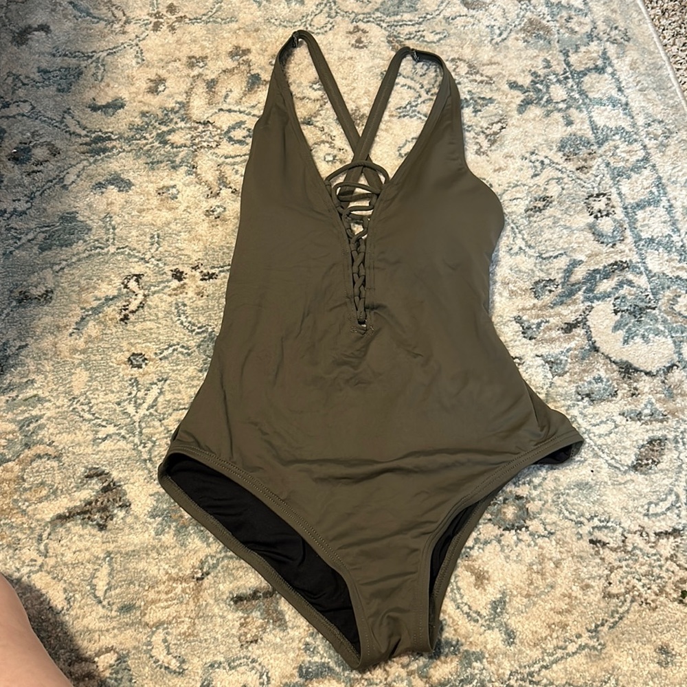 Michael Kors Olive Green Bathing Suit